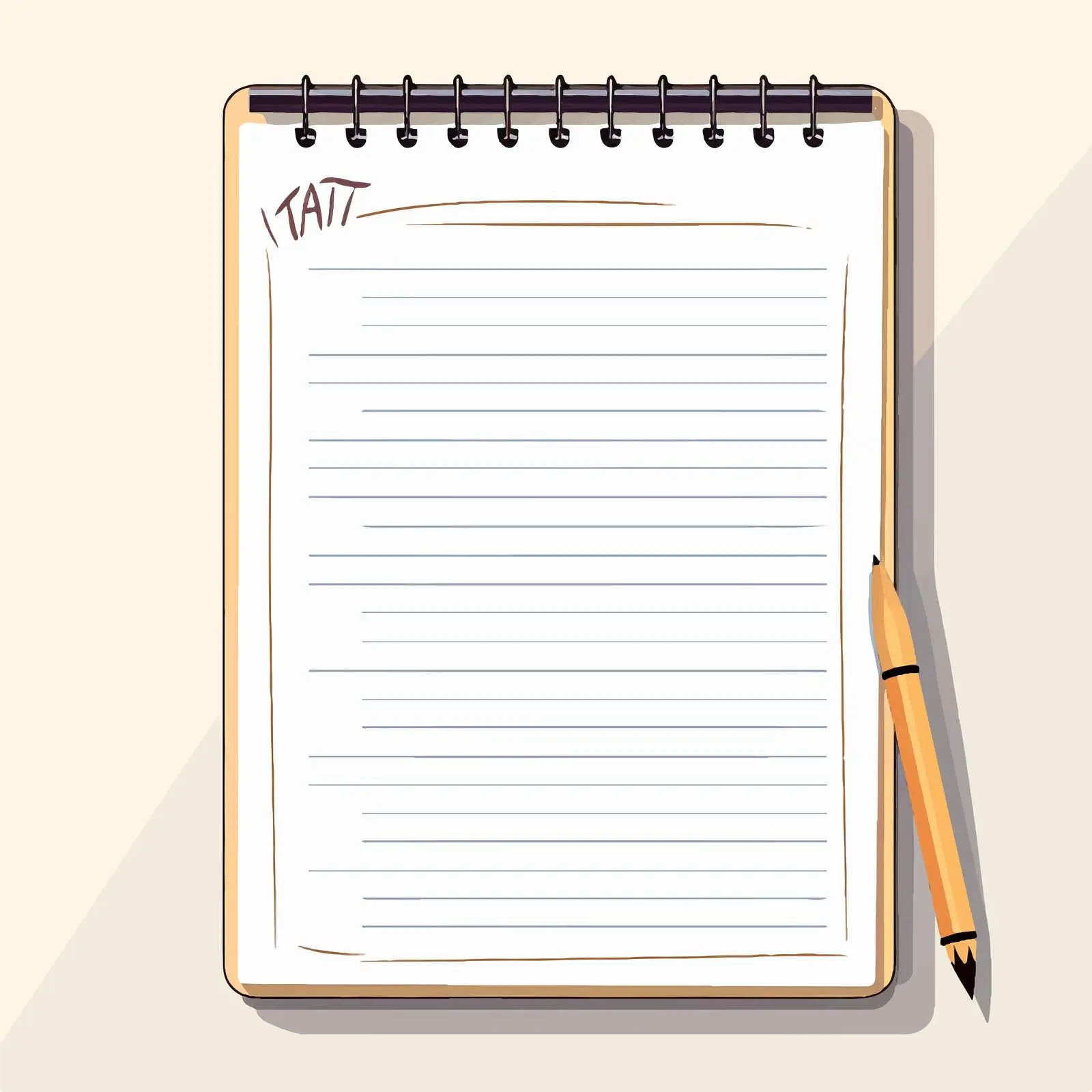 Lined Notepad Template with Science Background — free download from Dotvec