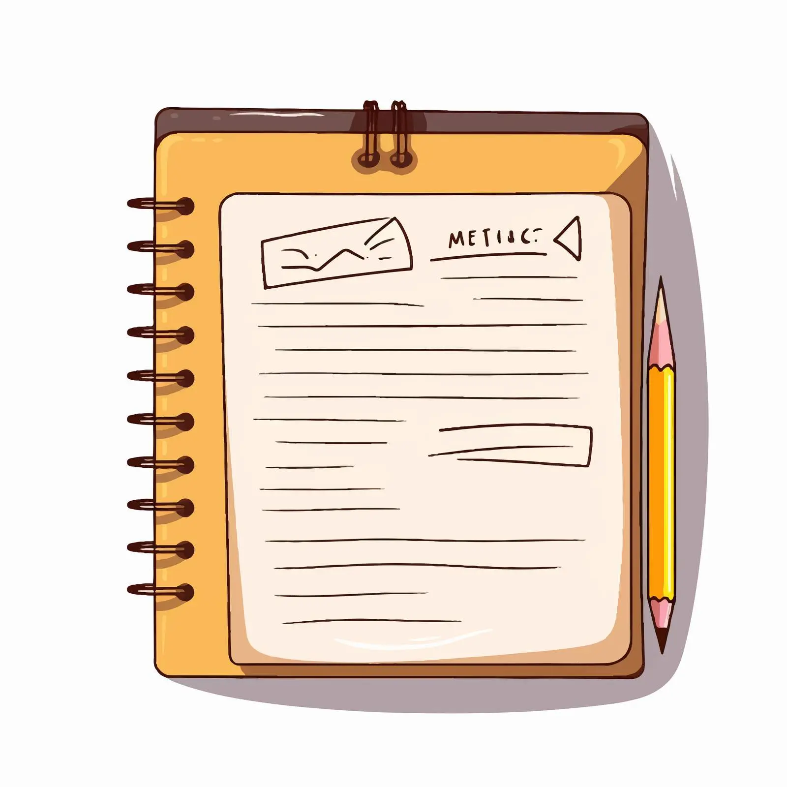 Lined Notepad with Lesson Plan Vector — free download from Dotvec