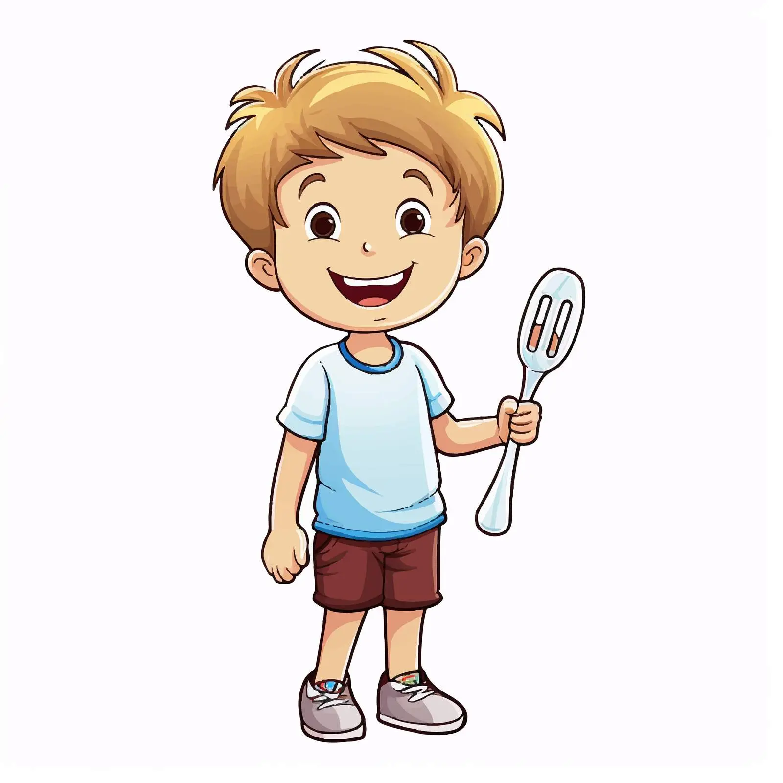 Boy with Toothbrush and Bacteria Illustration — free download from Dotvec
