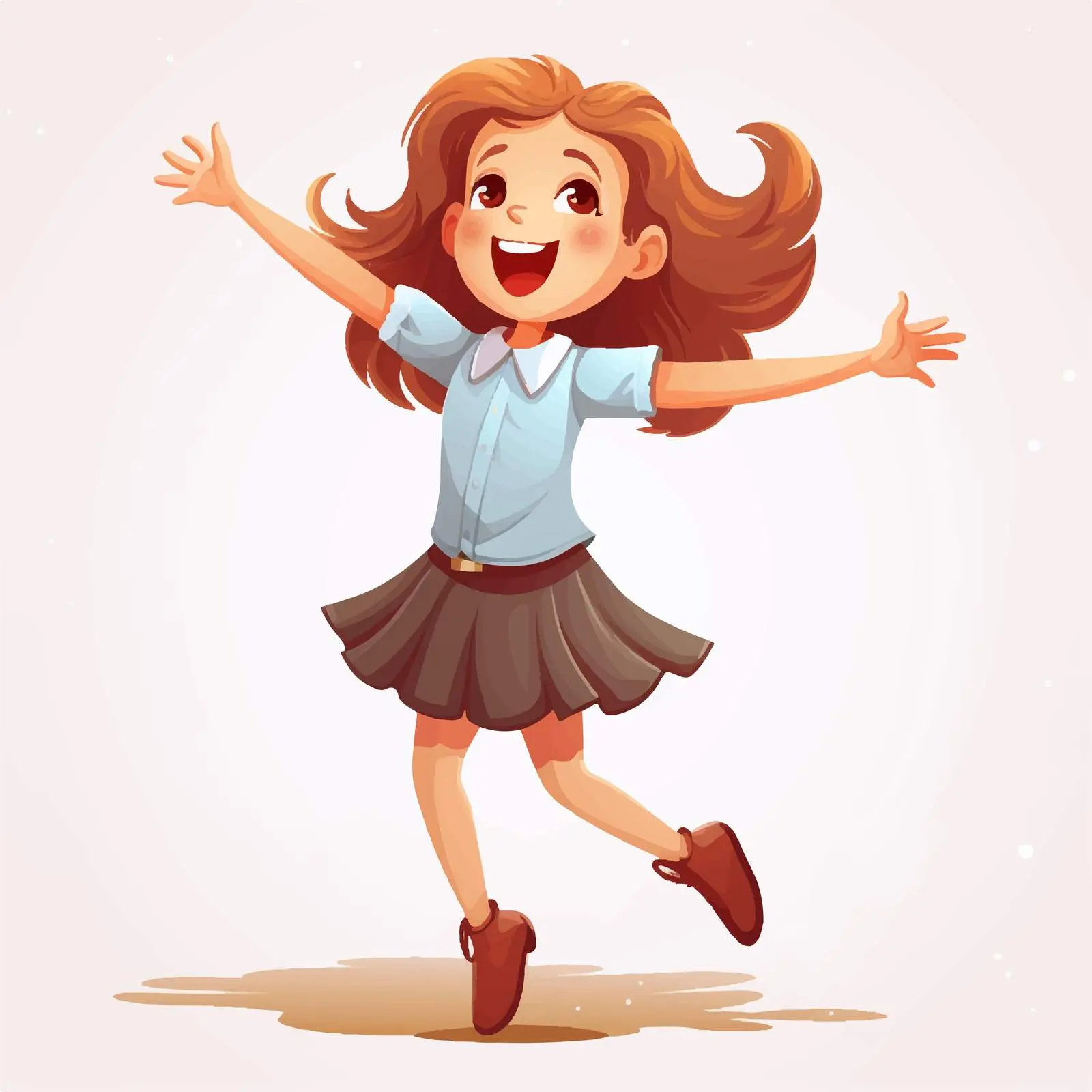 Lively Girl Dancing with Joy and Excitement — free download from Dotvec