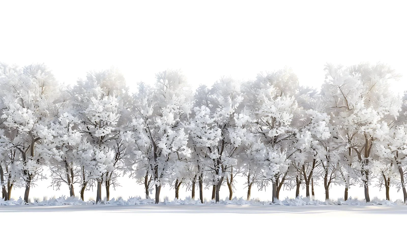 Majestic Locust Tree Forest Enveloped in Rime — free download from Dotvec