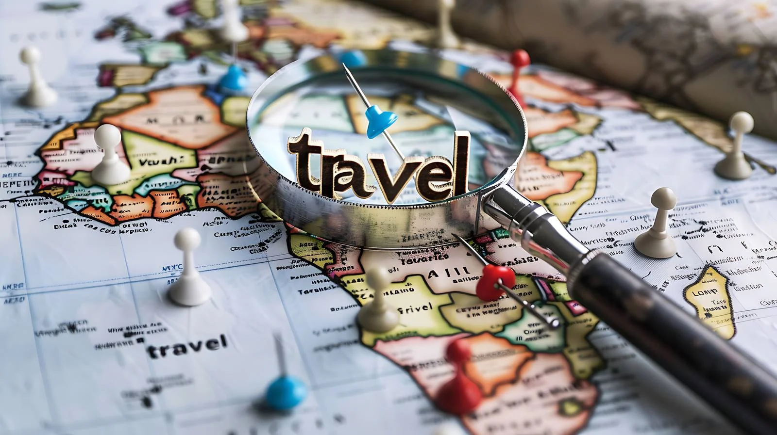 Travel Exploration Concept with Pins — free download from Dotvec