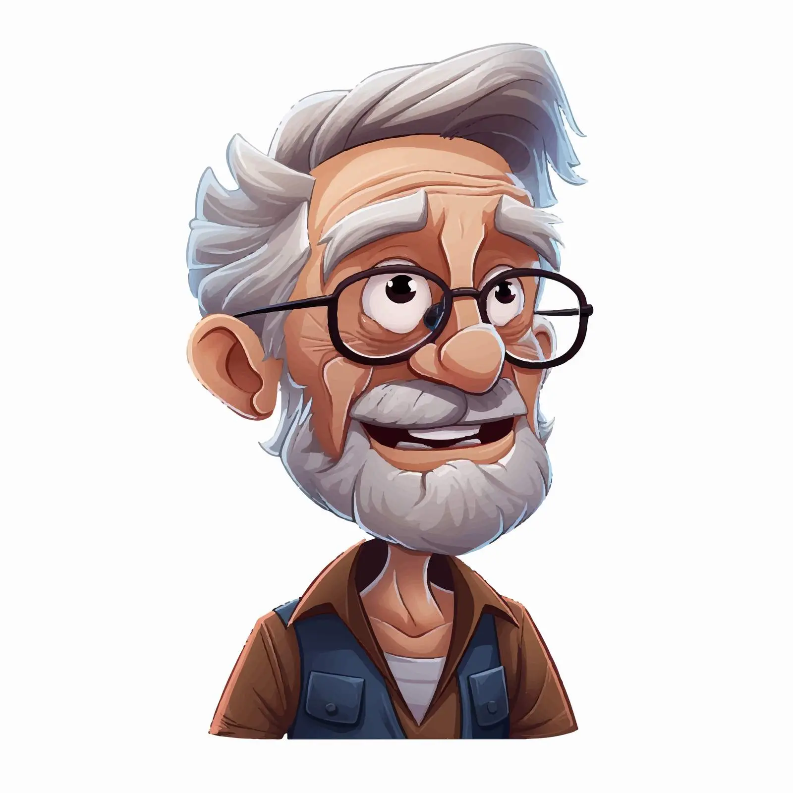 Senior Male Cartoon Character Stock Illustration — free download from Dotvec