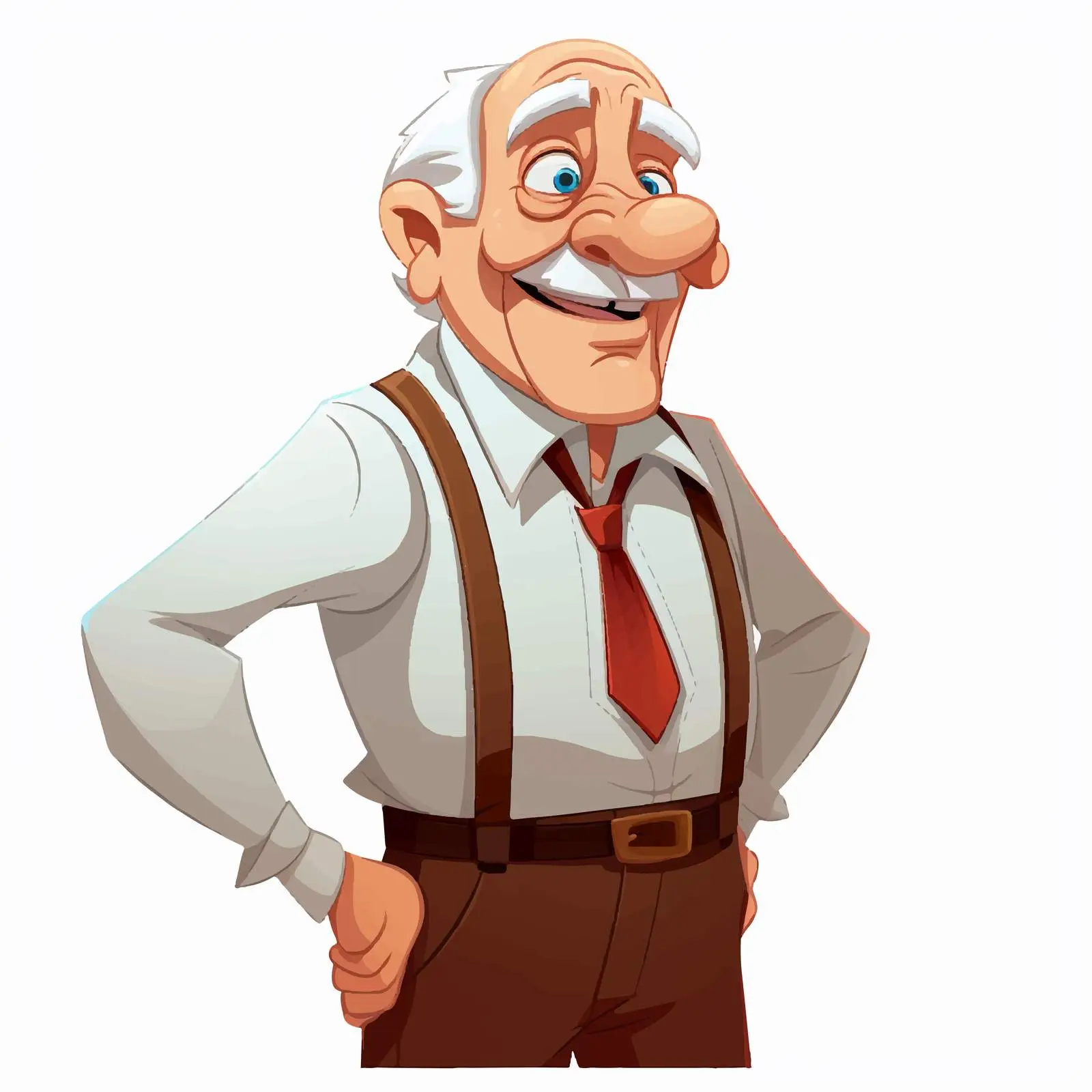 Senior Male Cartoon Character Vector Illustration — free download from Dotvec