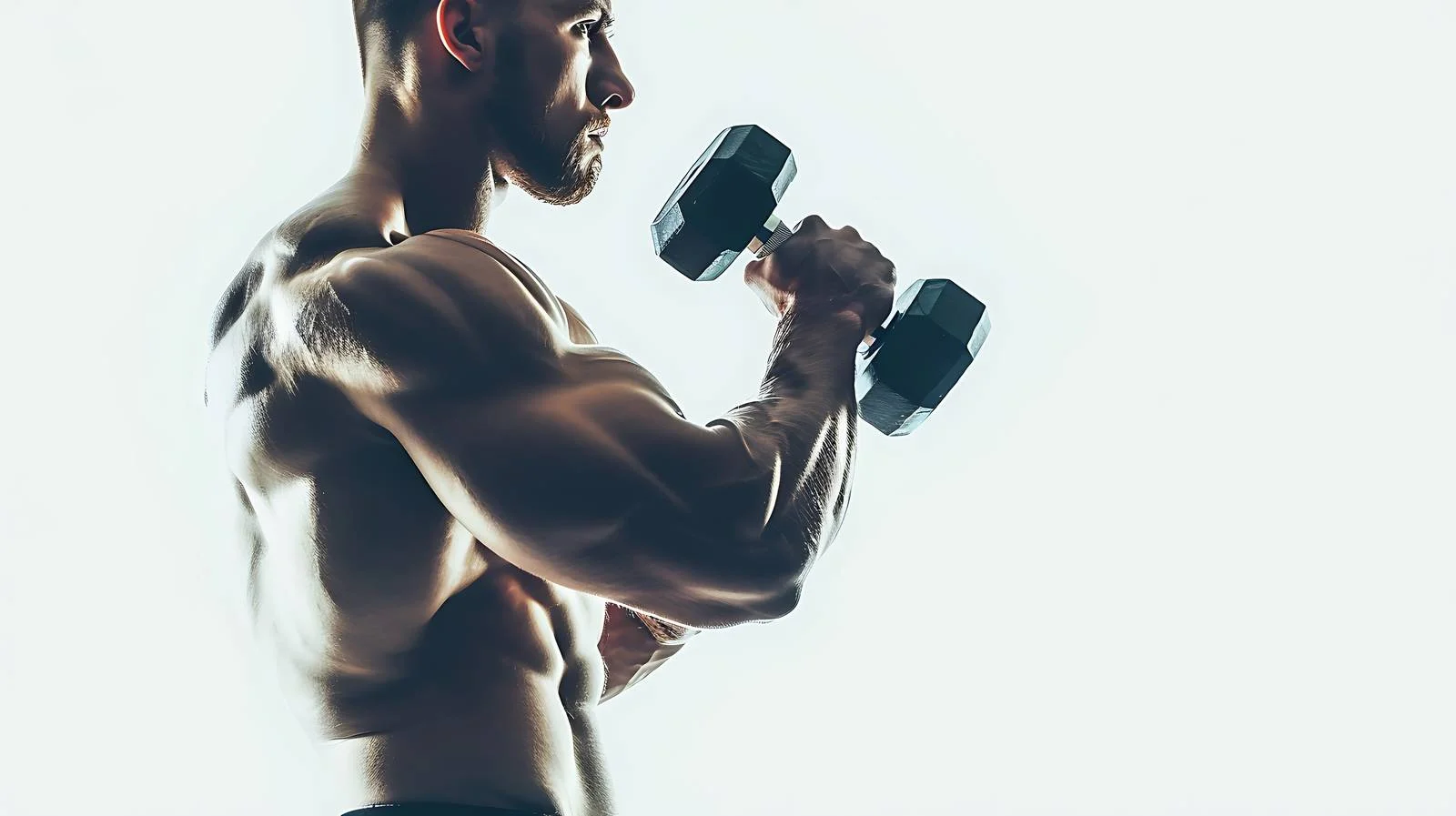 Biceps Dumbbell Exercise in Gym — free download from Dotvec