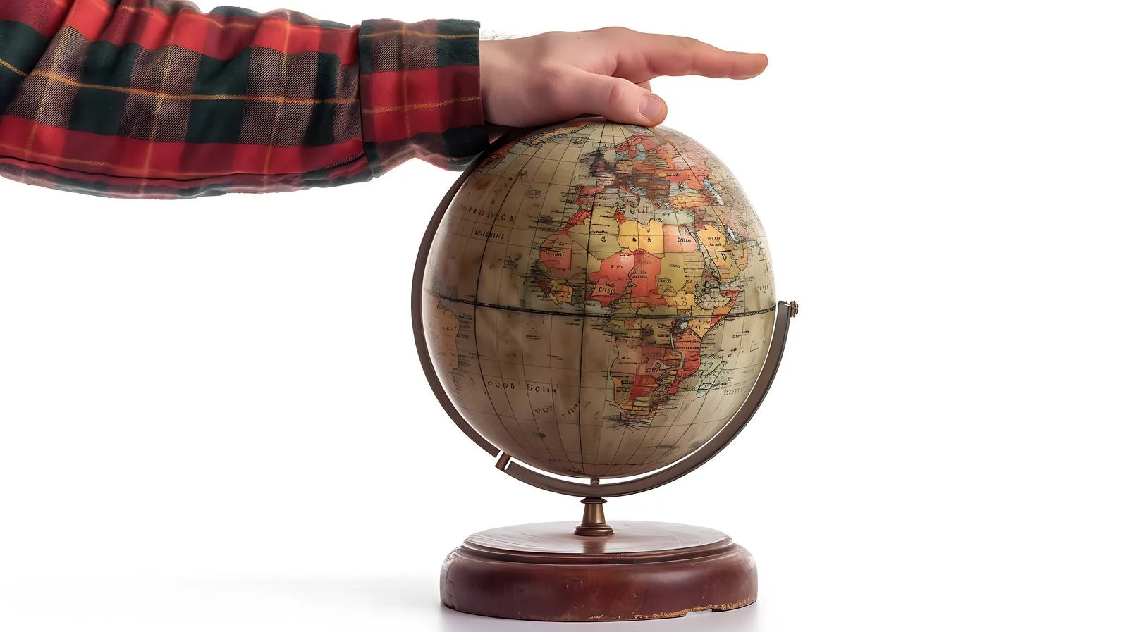 Vintage Globe Model Pointing — free download from Dotvec