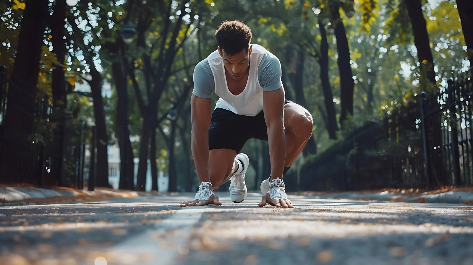 Urban Runner Preparing for City Run — free download from Dotvec