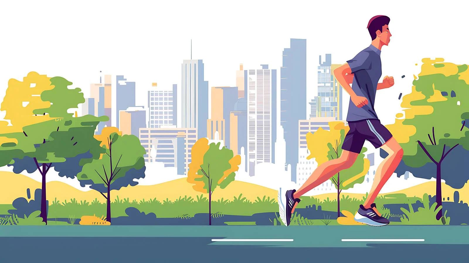 Urban Runner Prepares for City Run — free download from Dotvec