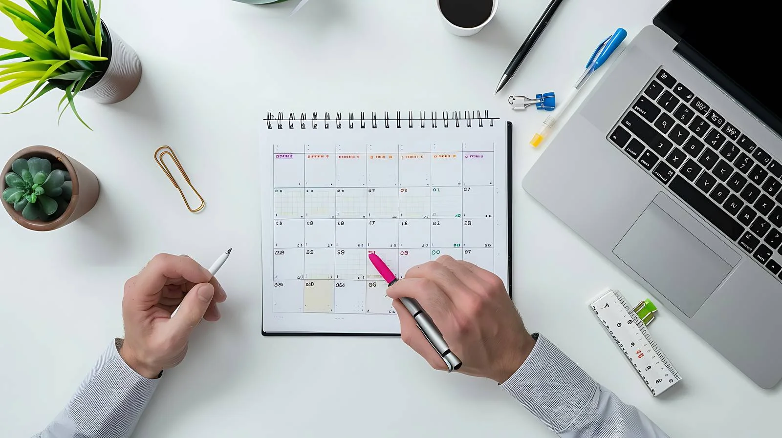 Daily Planner with Handwriting Notes — free download from Dotvec