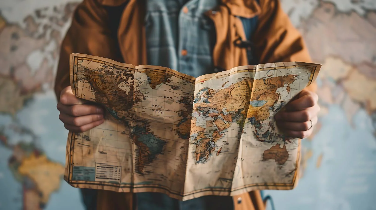 Man with Compass and Maps Navigation — free download from Dotvec