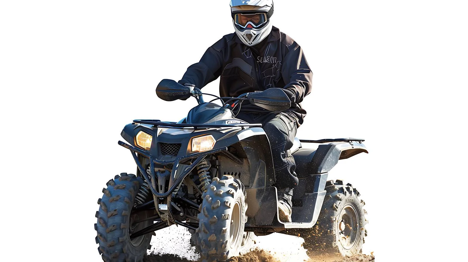 Man Driving ATV Off-Road in Sunlight — free download from Dotvec