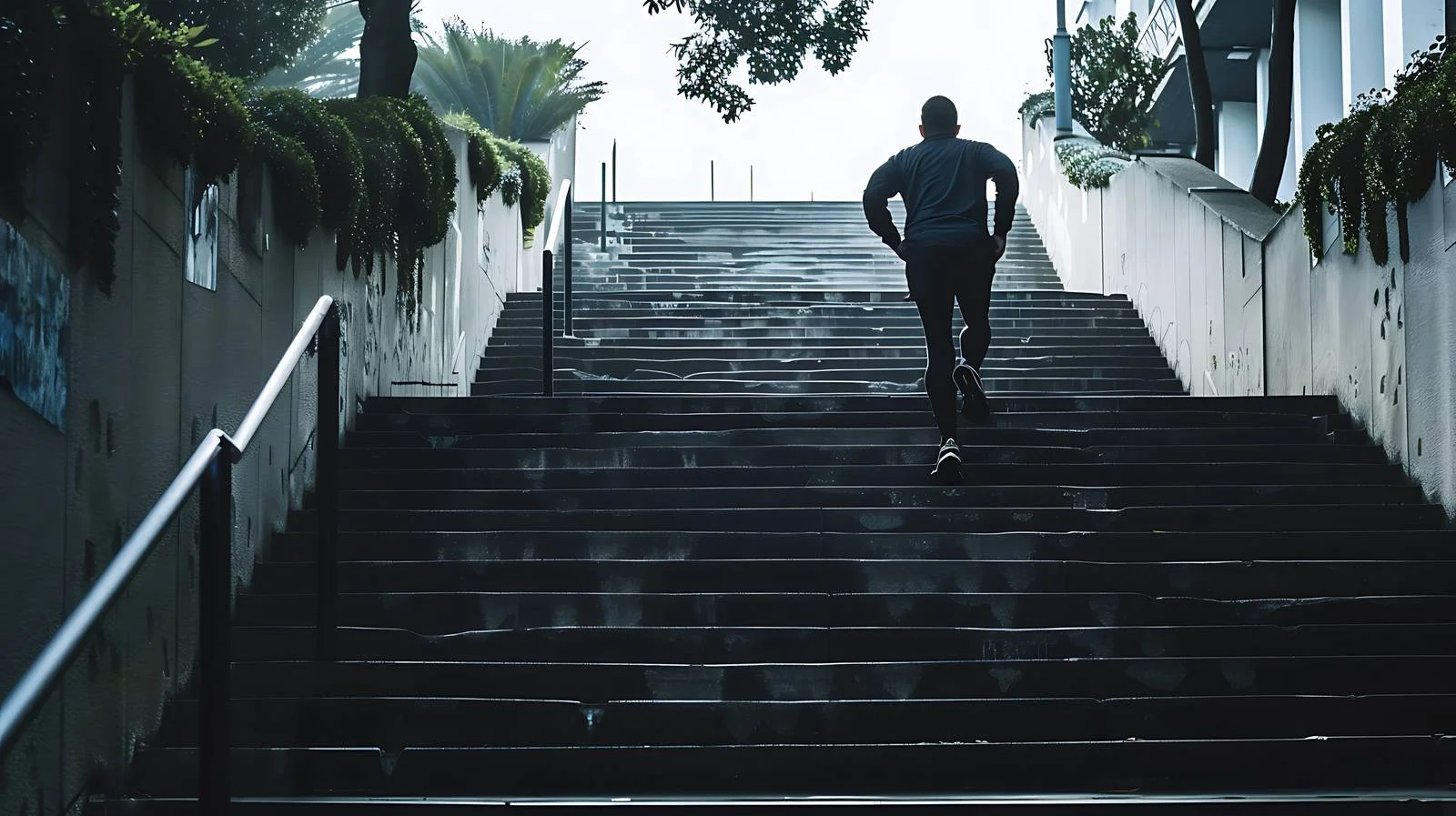 Urban Runner Ascending Stairs — free download from Dotvec
