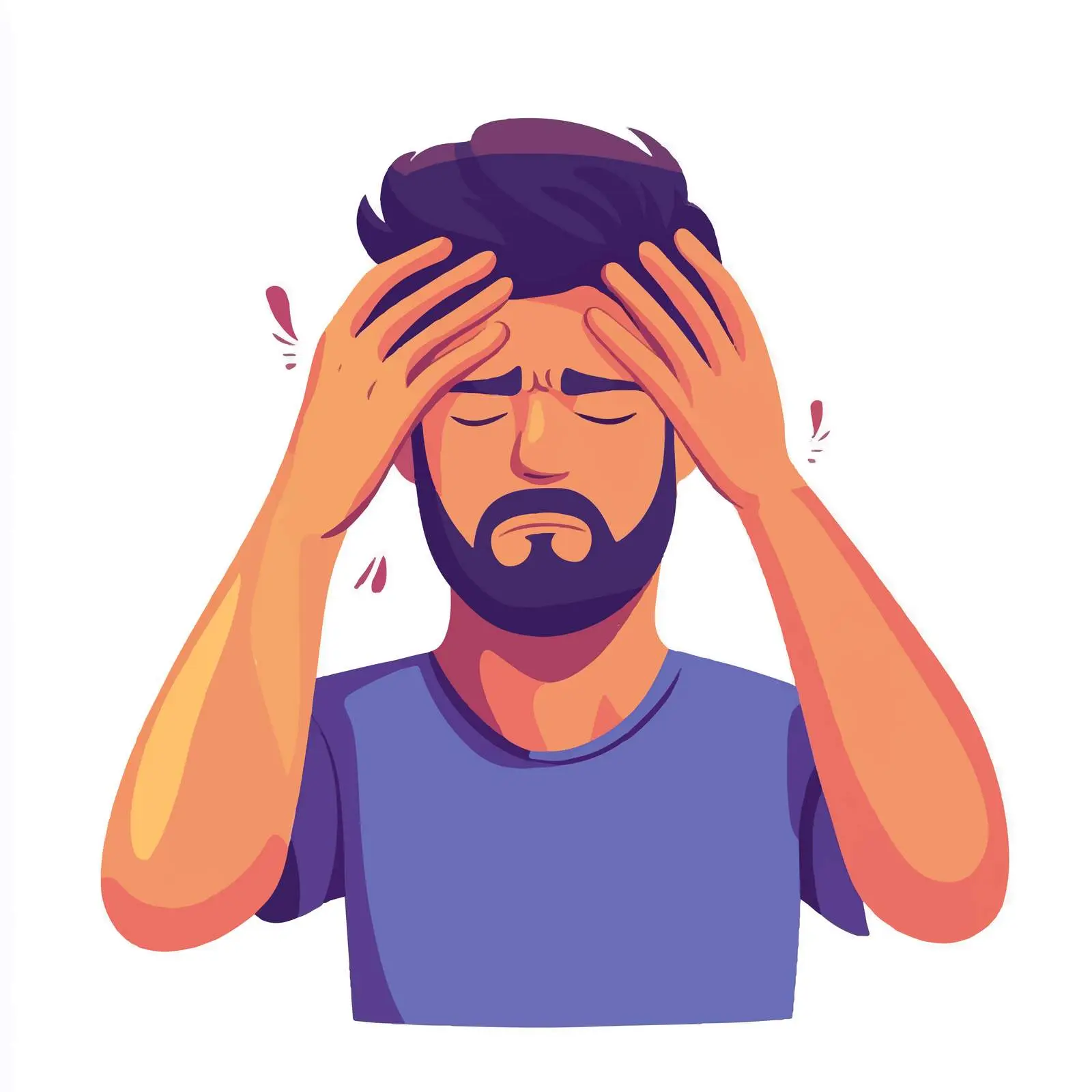 Man Experiencing Stress and Anxiety — free download from Dotvec