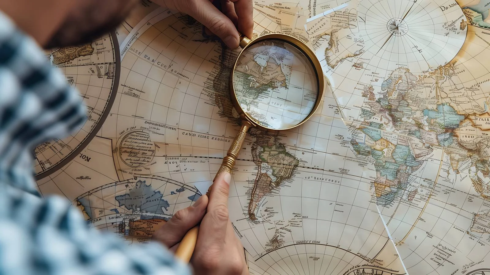 Man Examining Document with Magnifying Glass — free download from Dotvec