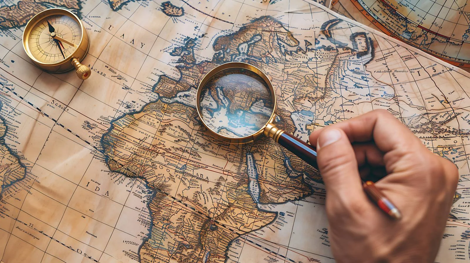 Examining Document with Magnifying Glass — free download from Dotvec