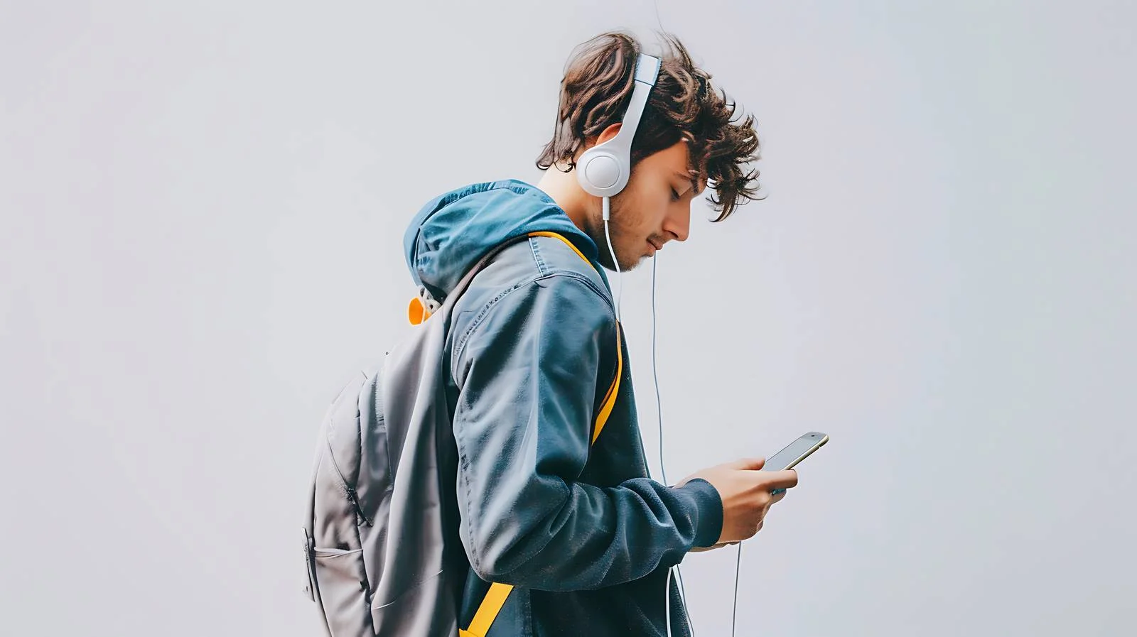 Man Using Fitness App on Smartphone — free download from Dotvec