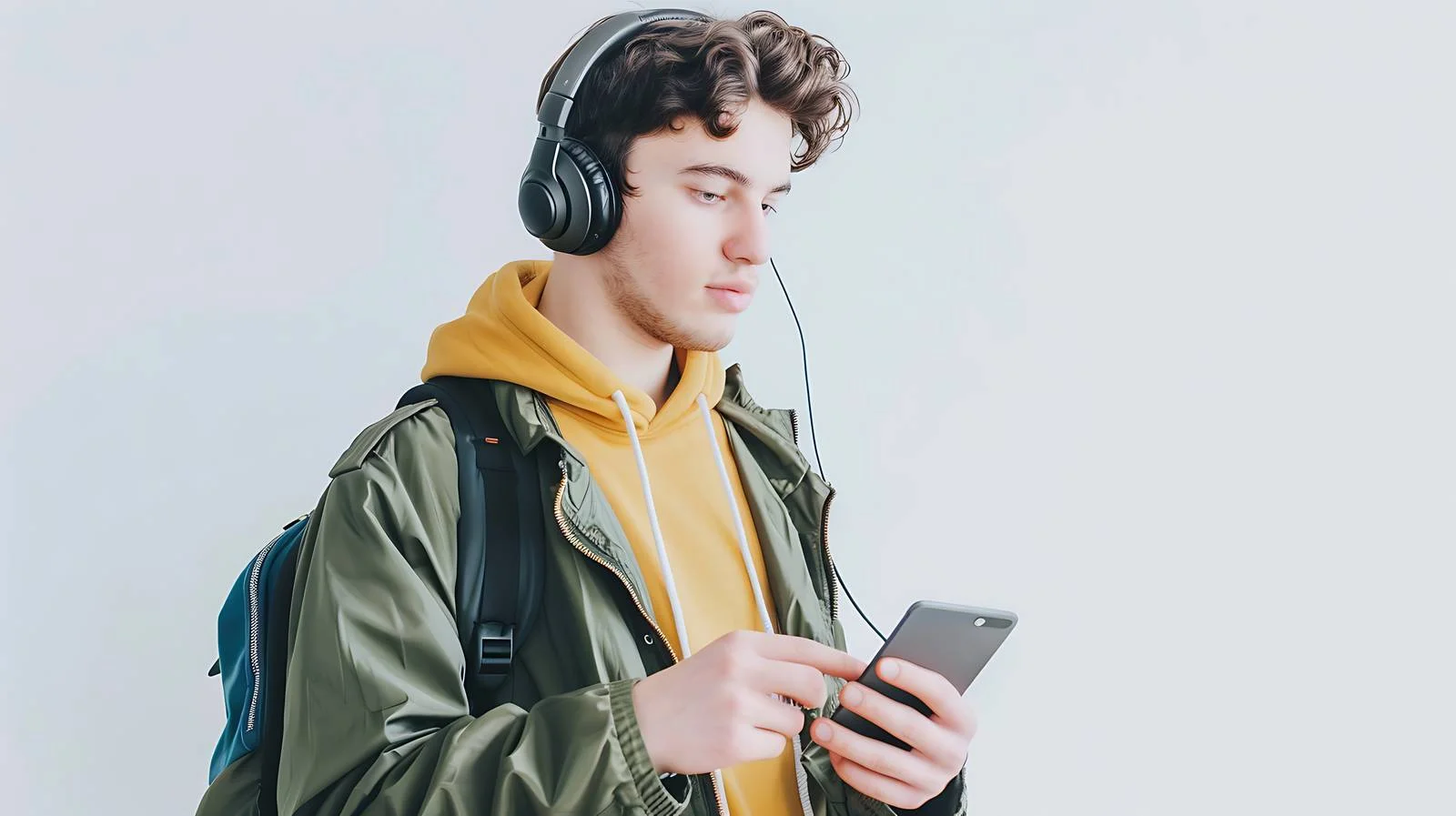 Man Fitness App Smartphone Usage — free download from Dotvec