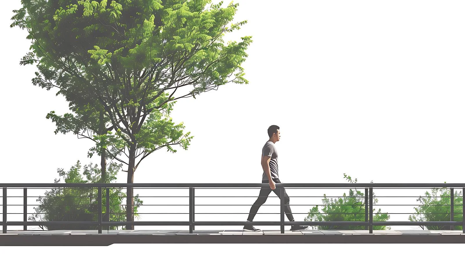 Urban Footbridge Stroll — free download from Dotvec