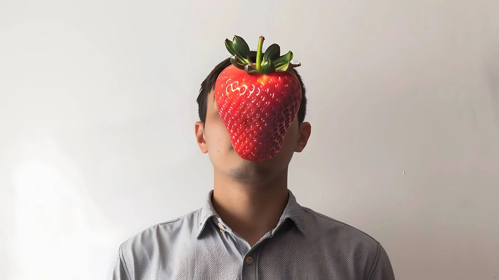 Surreal Strawberry-Headed Man — free download from Dotvec