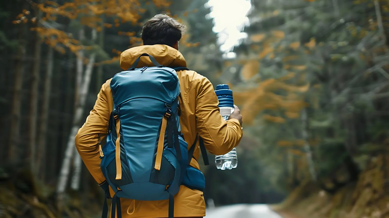 Adventure Hiker Wiping Sweat Outdoors — free download from Dotvec