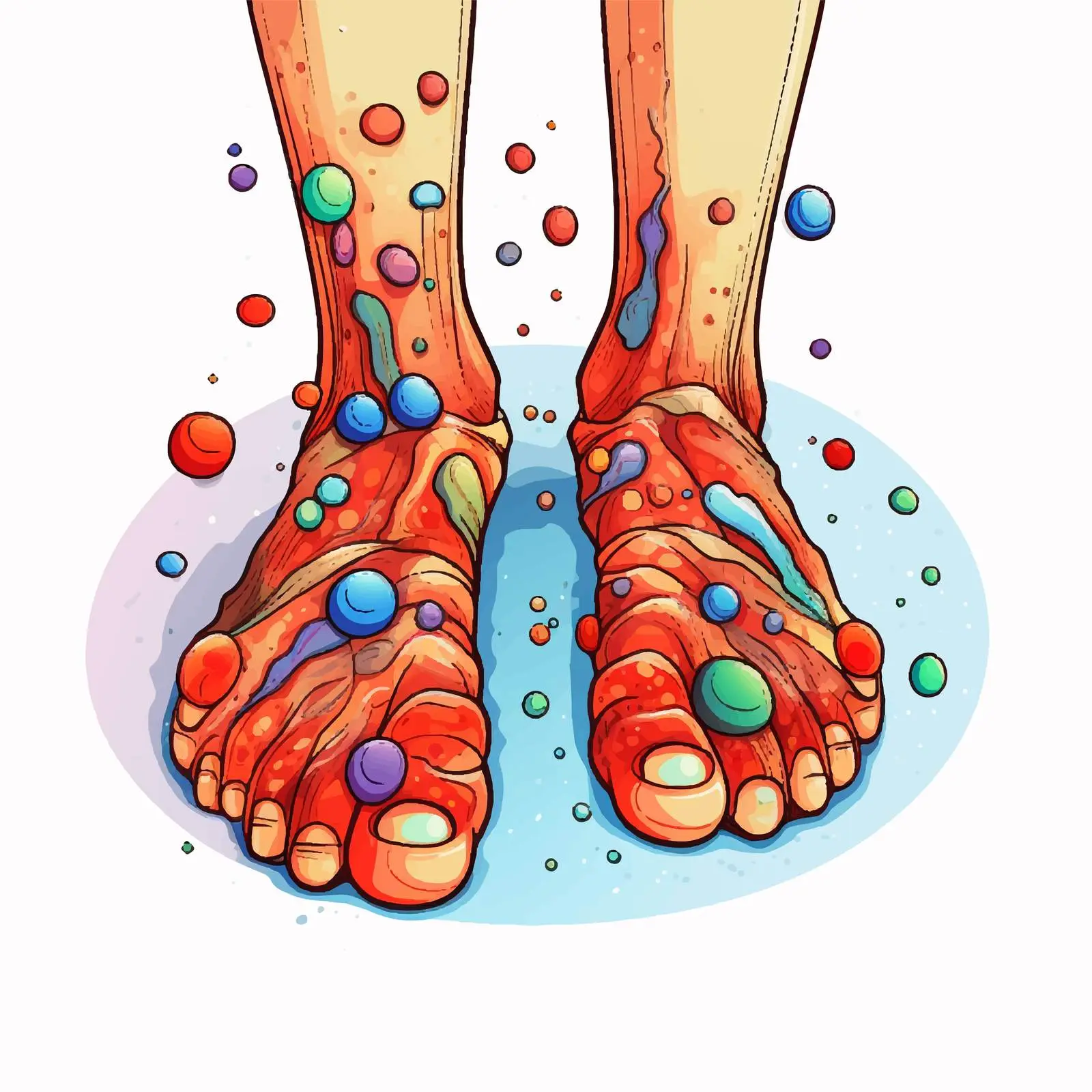 Human Anatomy Gout Illustration Vector Art — free download from Dotvec