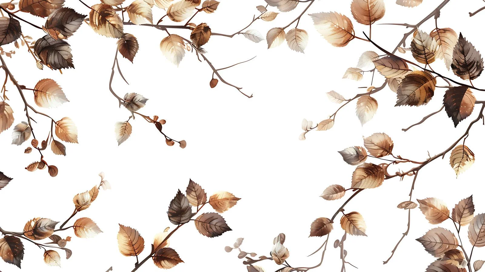 Modern Leaves and Branches Pattern Background — free download from Dotvec