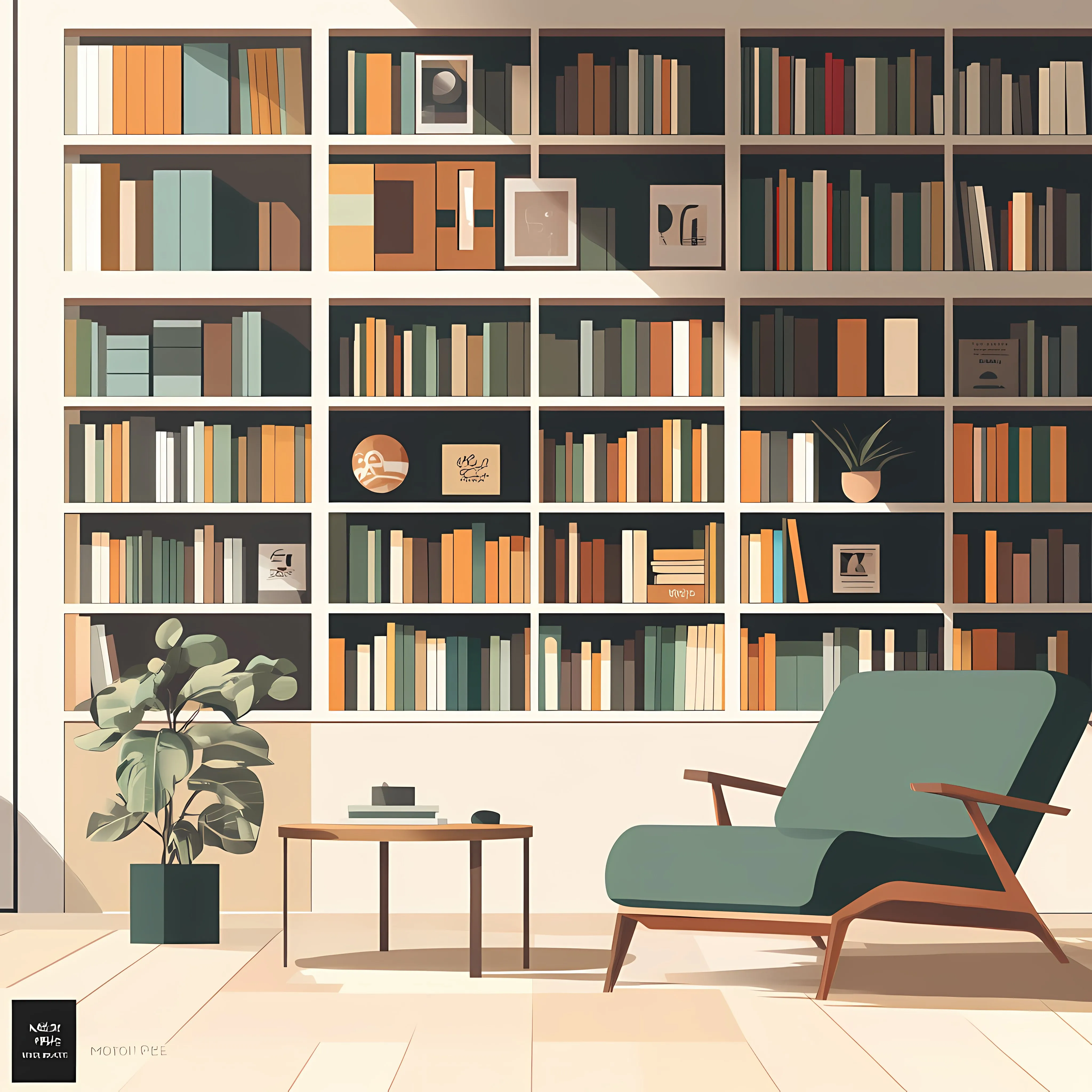 Modern Library with Expansive Book Collection — free download from Dotvec