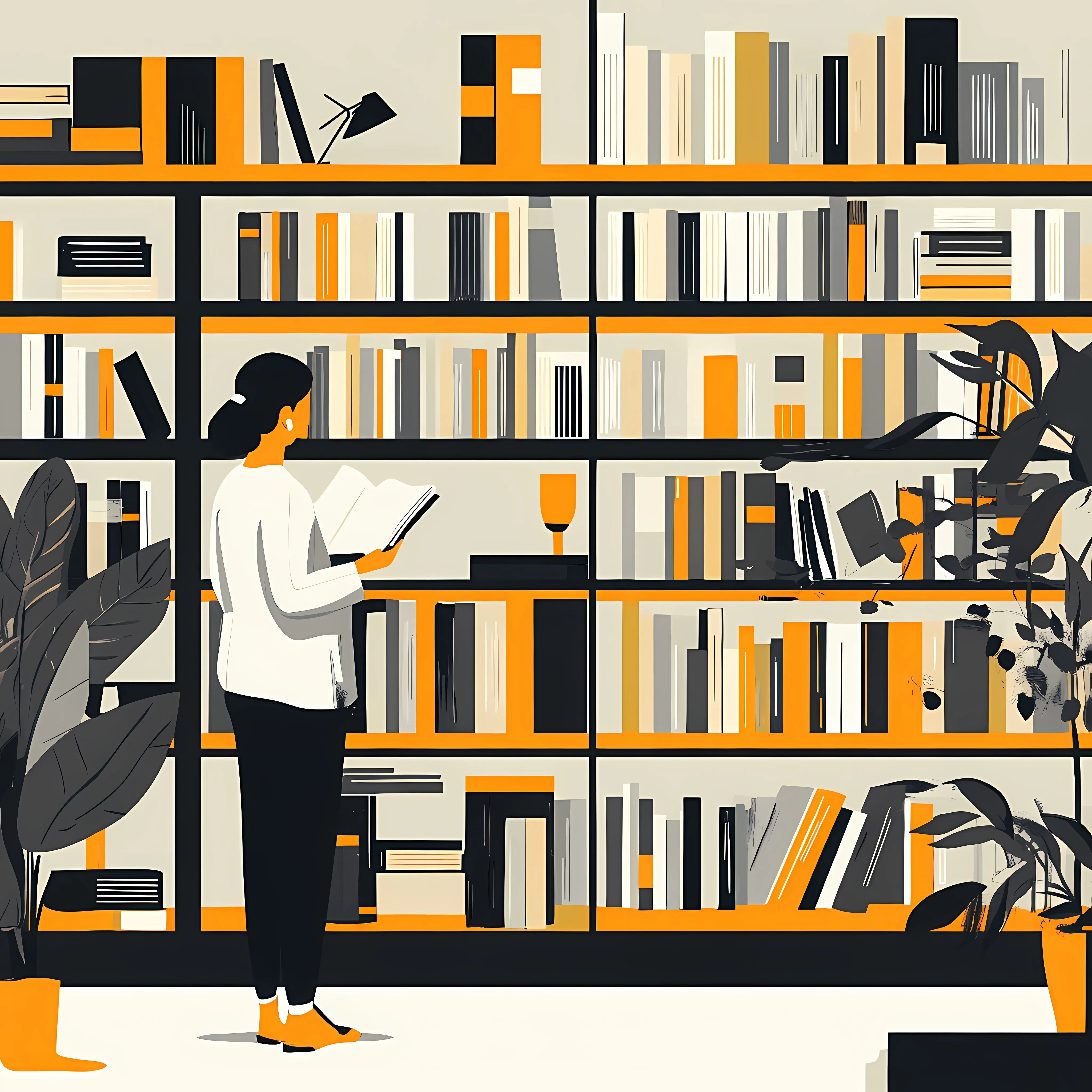 Modern Library with Vast Book Collection — free download from Dotvec