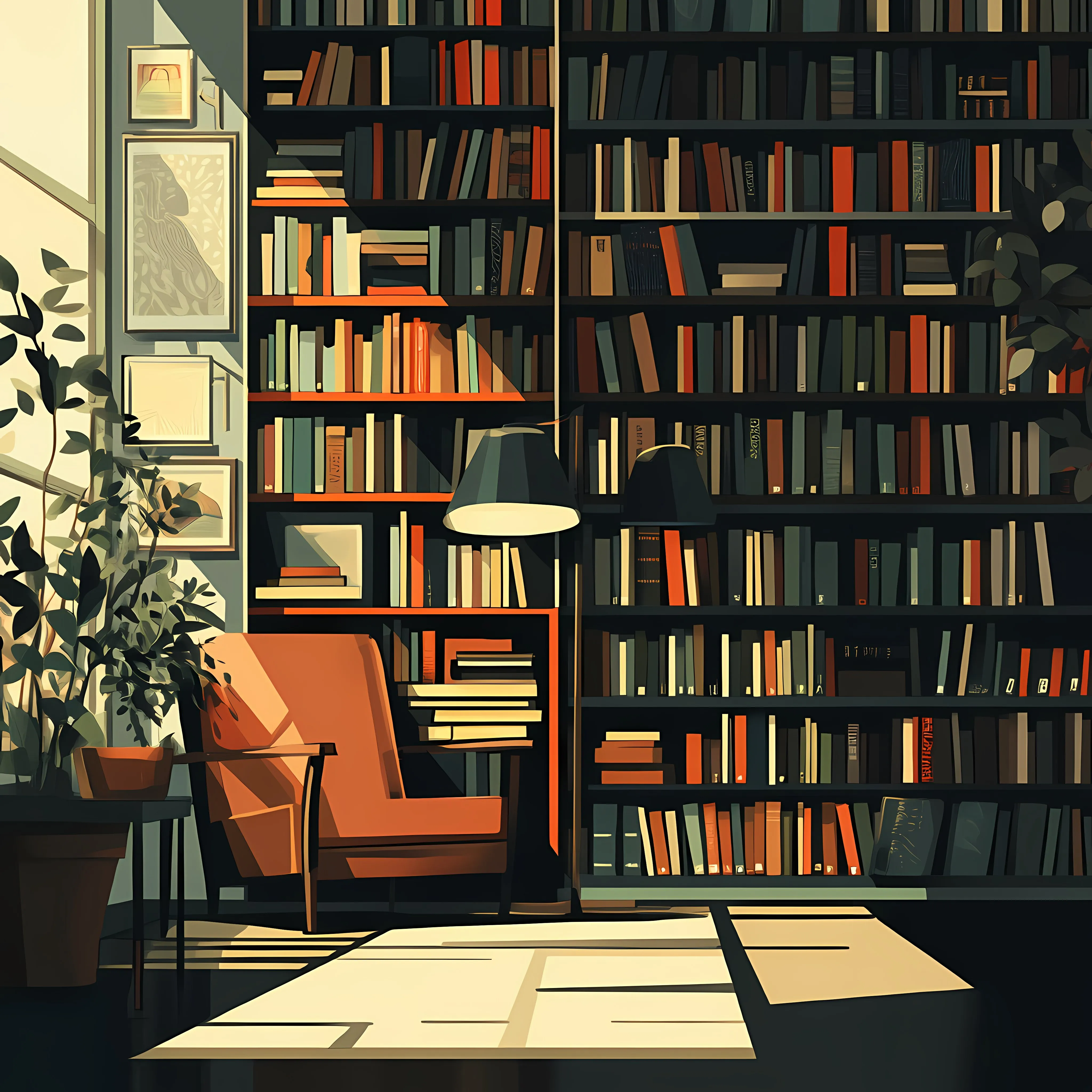 Modern Library with Vast Collection — free download from Dotvec