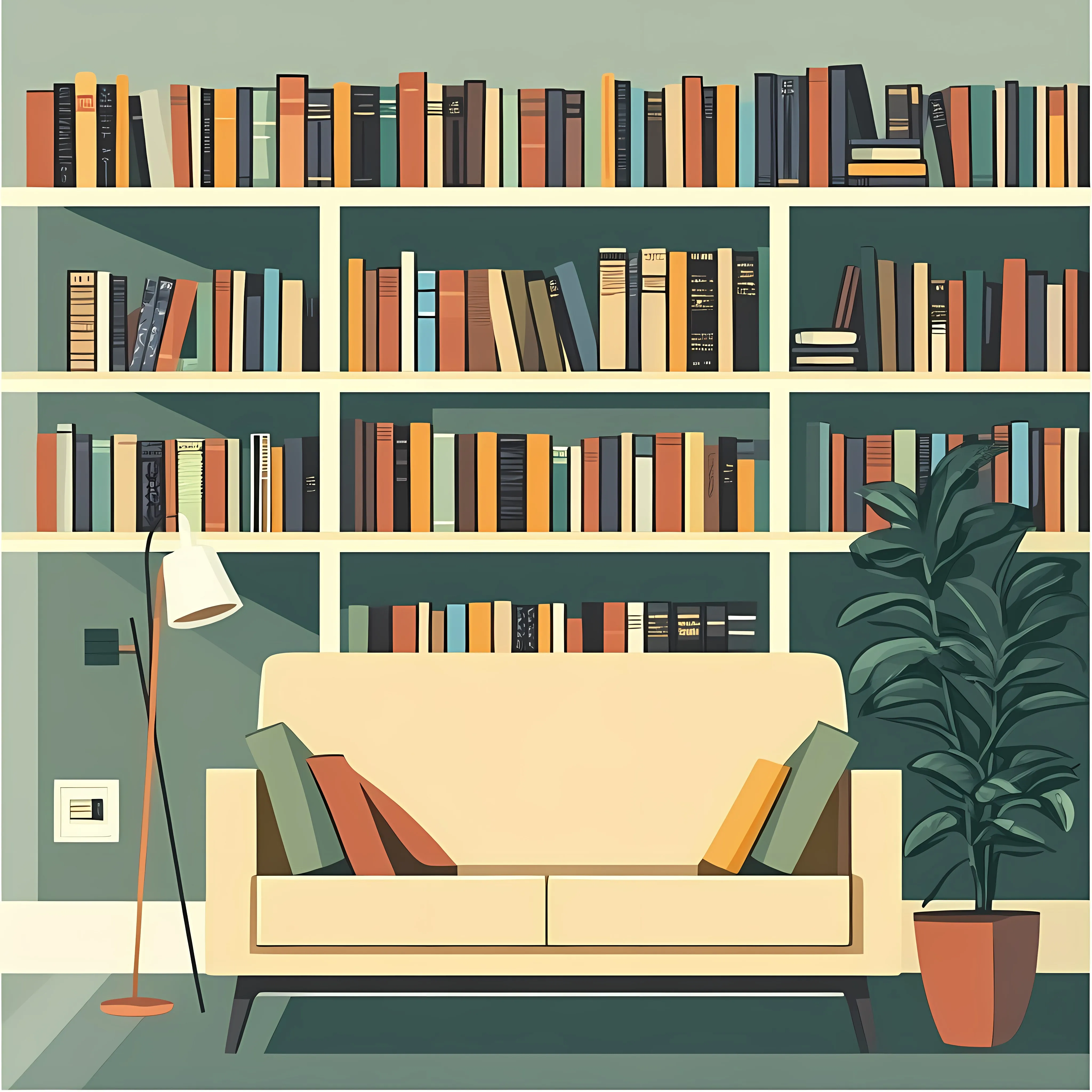 Modern Library with Vast Collection — free download from Dotvec