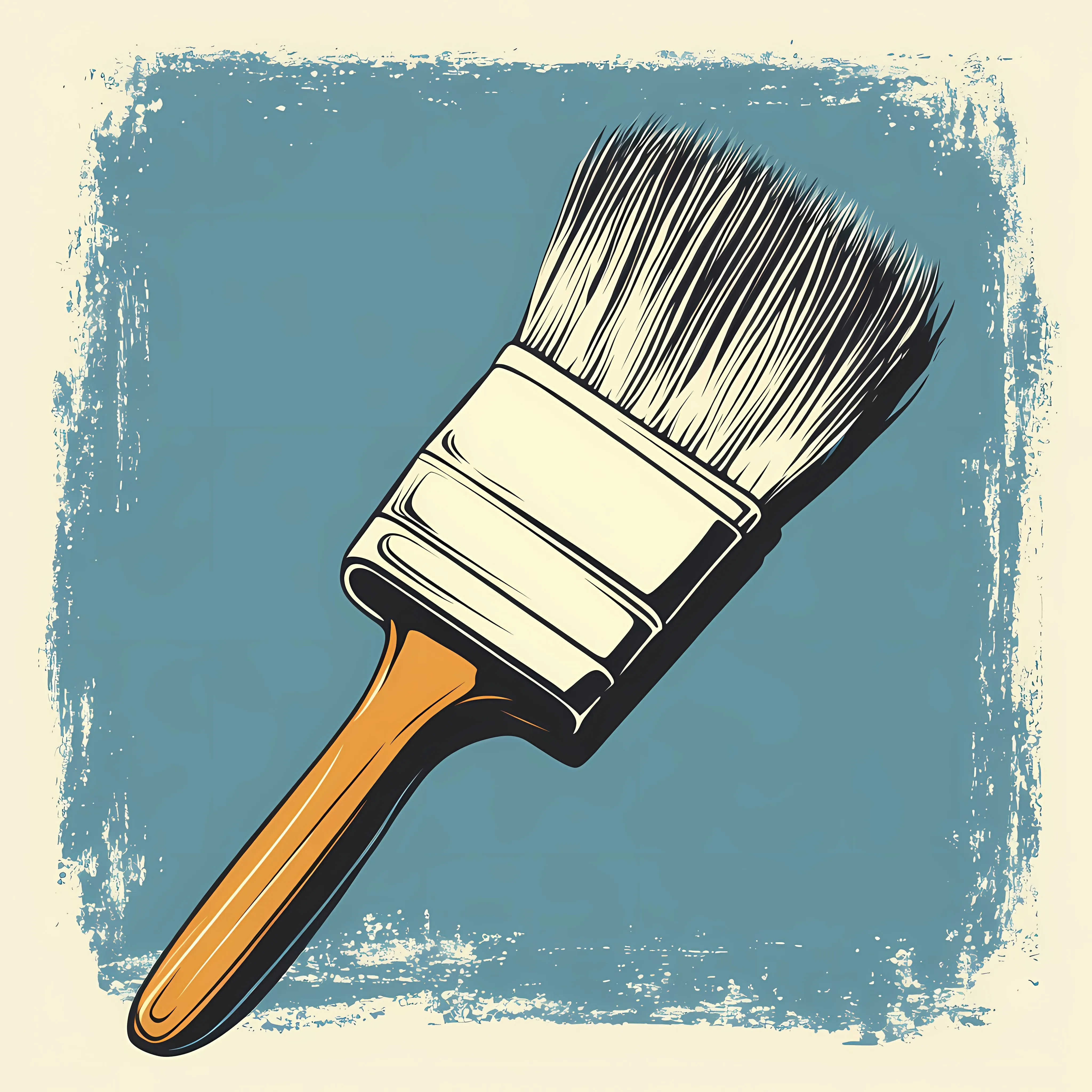 Vintage Woodcut Paintbrush Flat Vector Illustration — free download from Dotvec