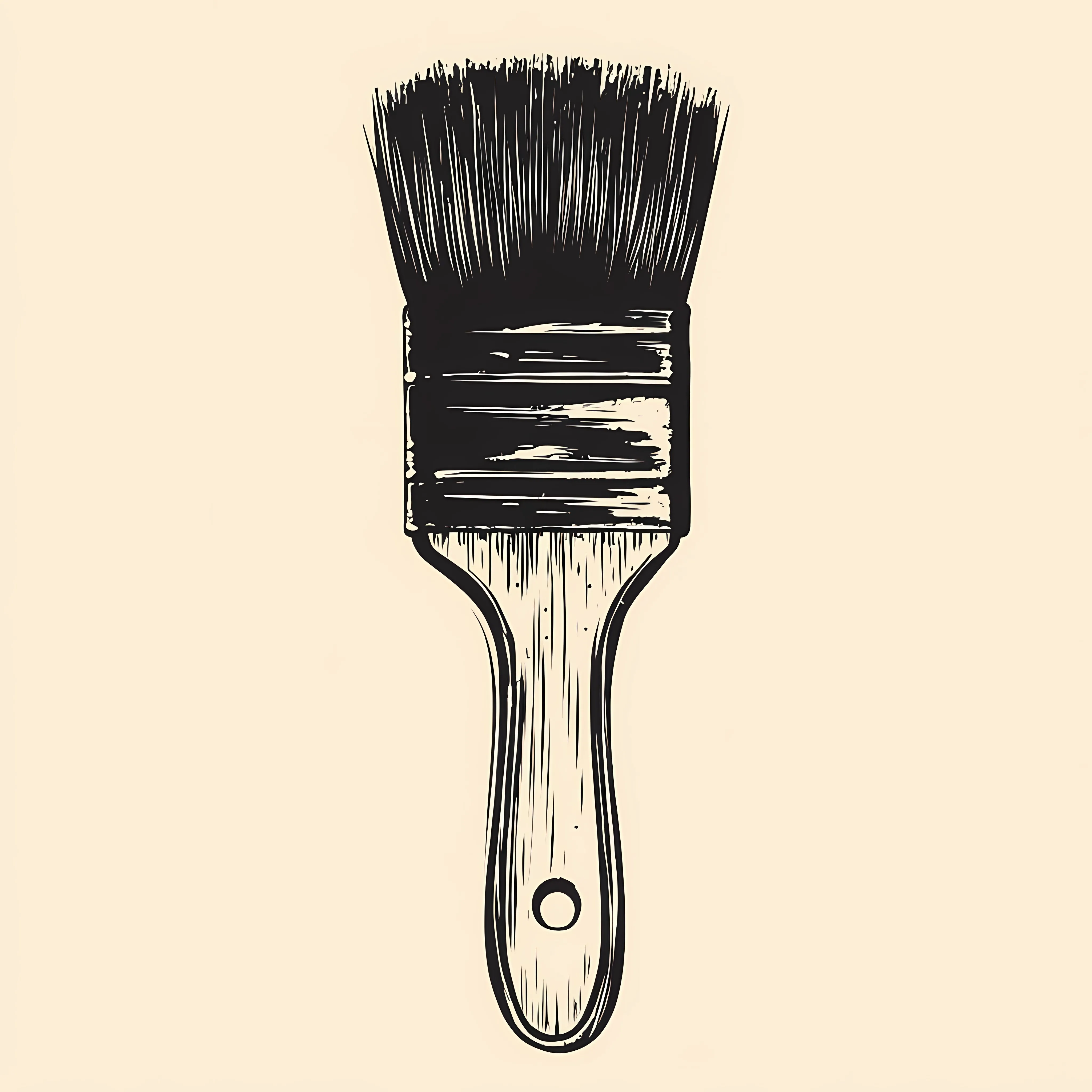 Vintage Woodcut Paintbrush Flat Vector Illustration — free download from Dotvec