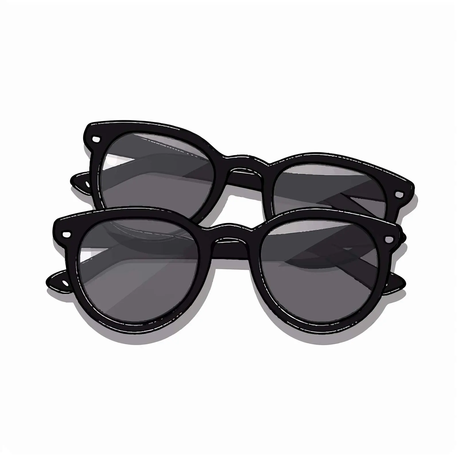 Stylish Black Sunglasses Cartoon Vector Illustration — free download from Dotvec