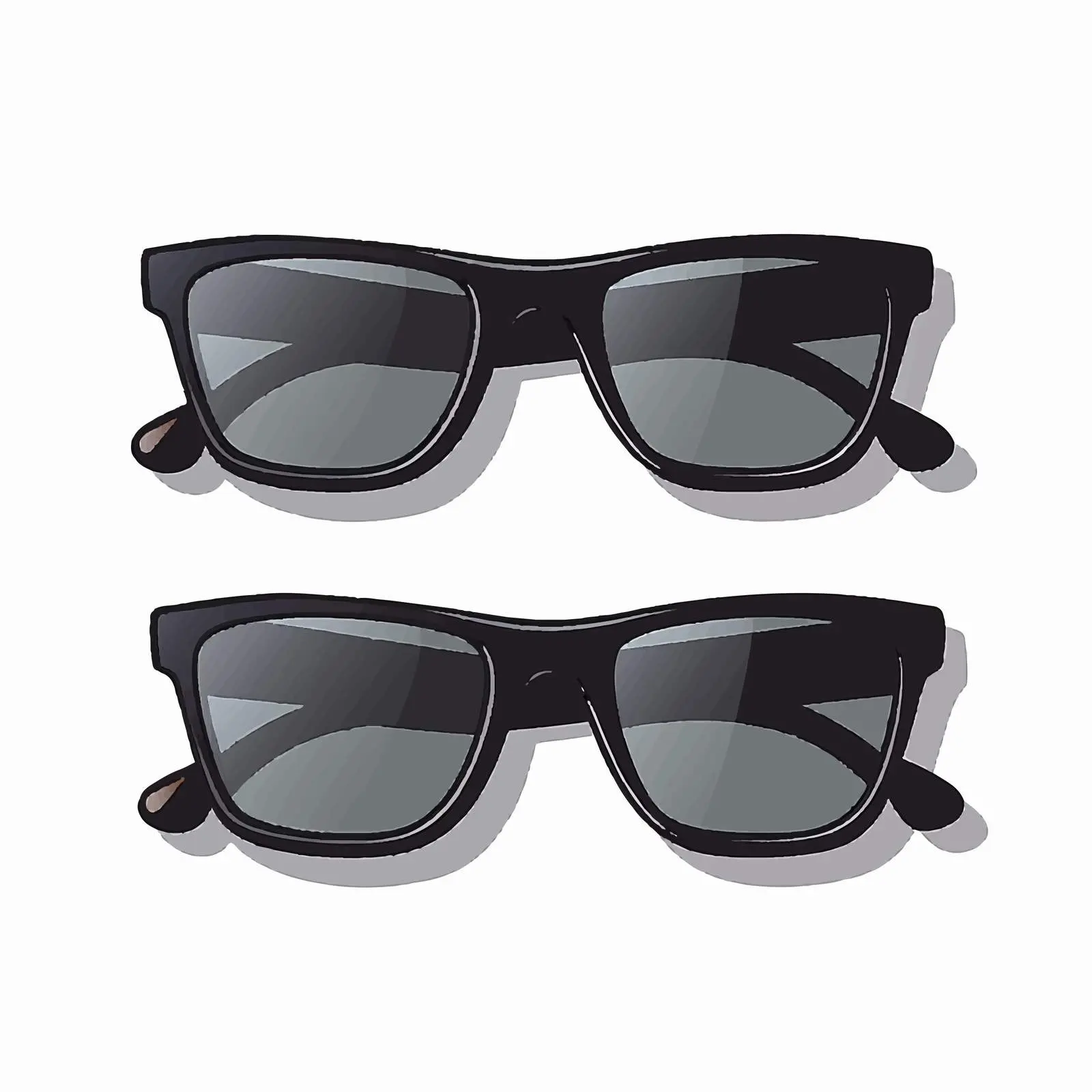 Stylish Black Sunglasses Cartoon Vector Illustration – free trendy eyewear image from Dotvec