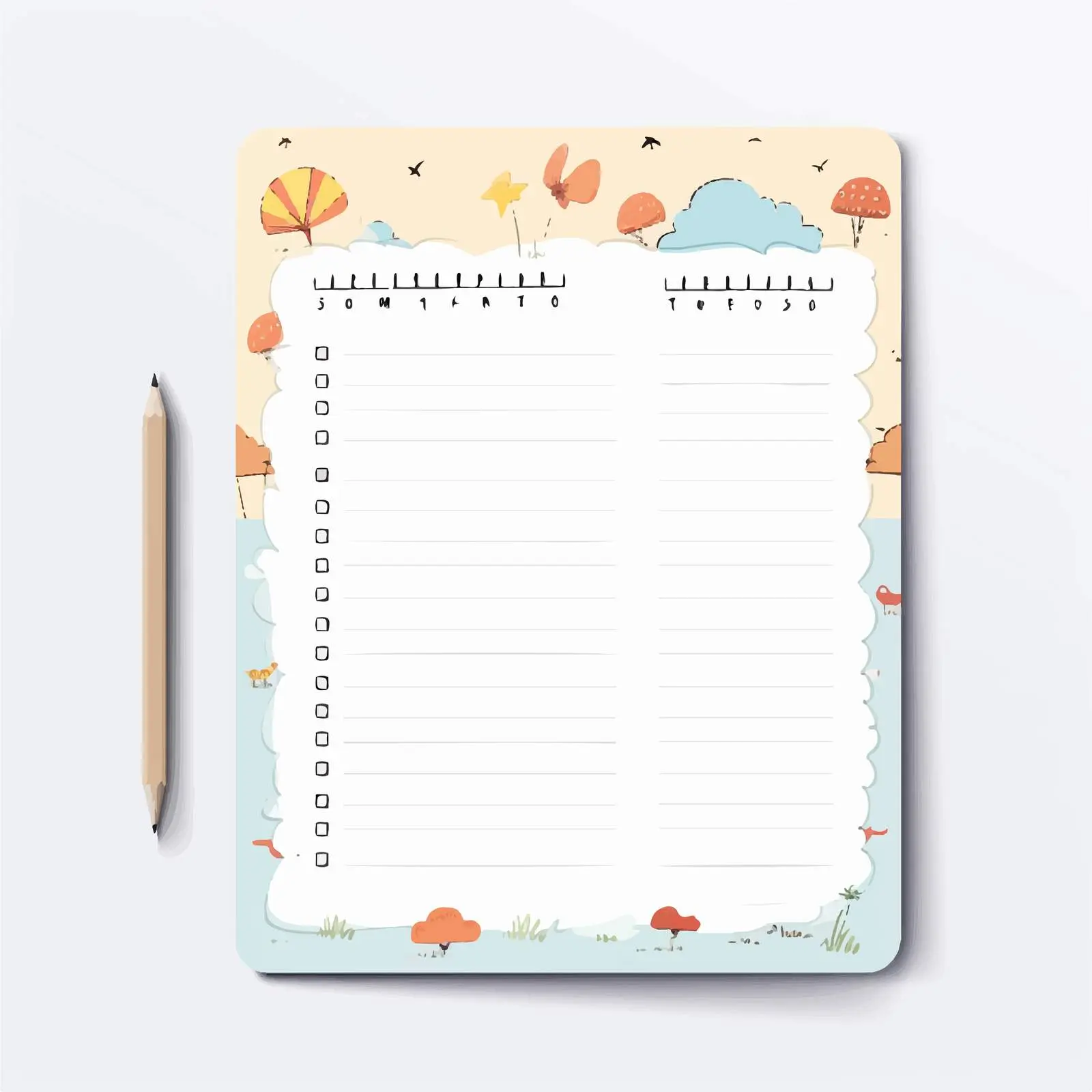 Weekly Lesson Plan Paper Notepad Design — free download from Dotvec