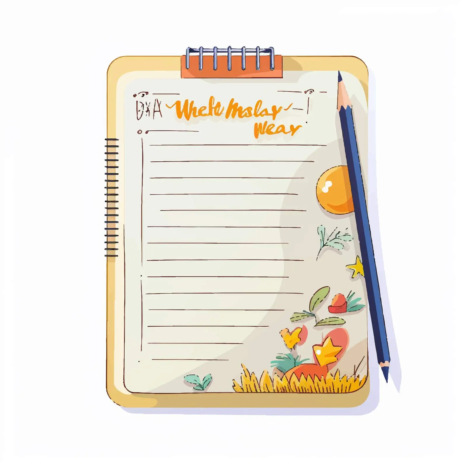 Weekly Lesson Plan Notepad Design — free download from Dotvec