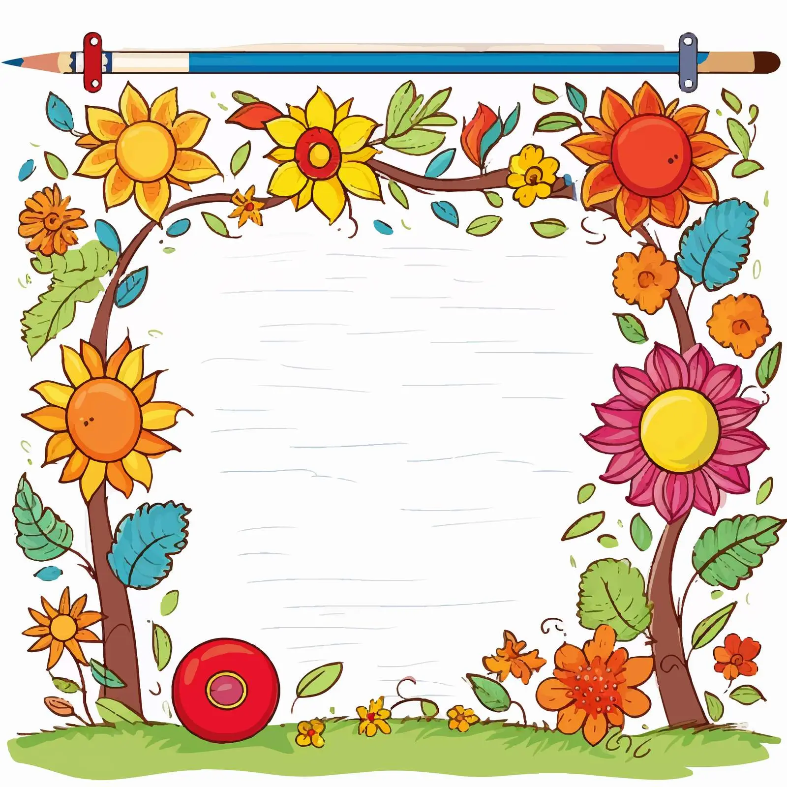 Colorful Doodle Sketch Design on Paper — free download from Dotvec