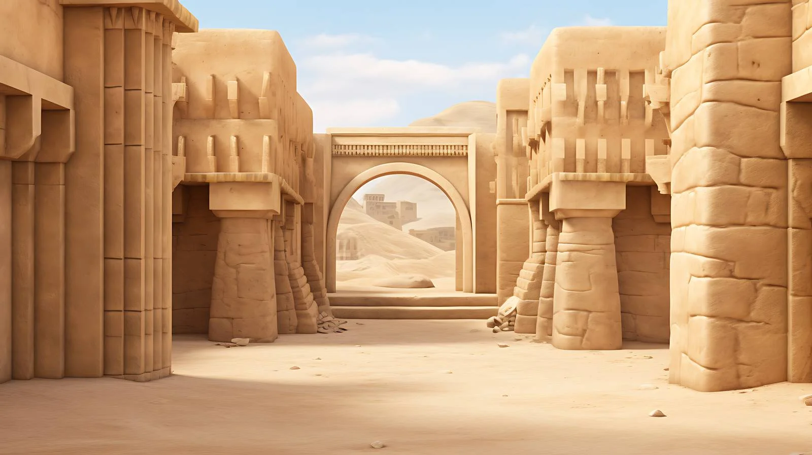 Ancient African Courtyard Passage — free download from Dotvec