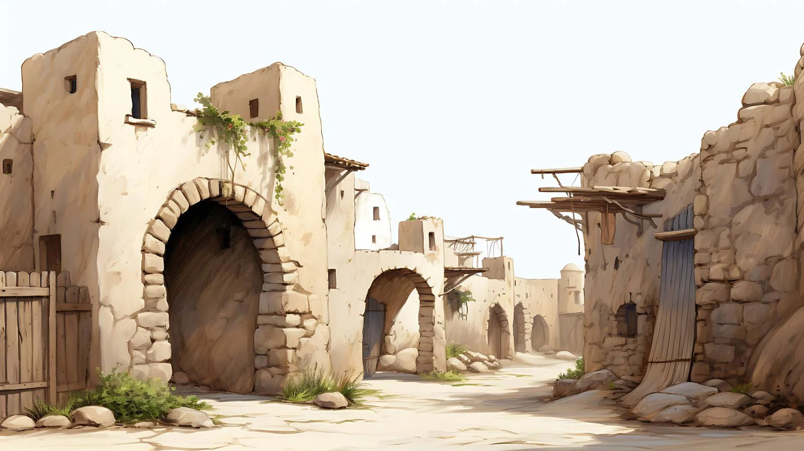 Ancient Passage to African Courtyard Oasis — free download from Dotvec