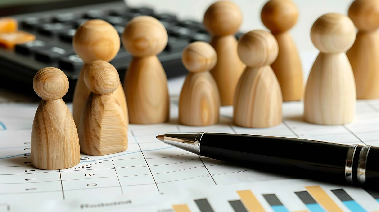 Office Supplies and Symbolic Wooden Doll — free download from Dotvec