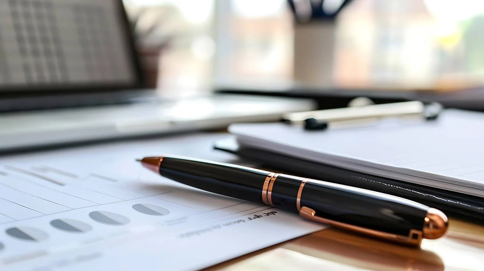 Company Data Report Desk Pen — free download from Dotvec