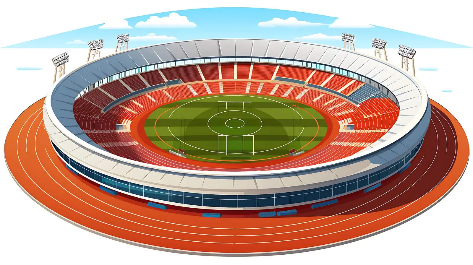 Modern Athletics Stadium Usage — free download from Dotvec