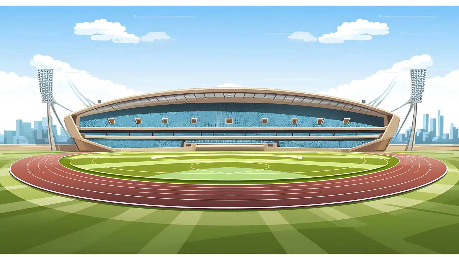 Athletics Stadium Cartoon Stock Photo — free download from Dotvec