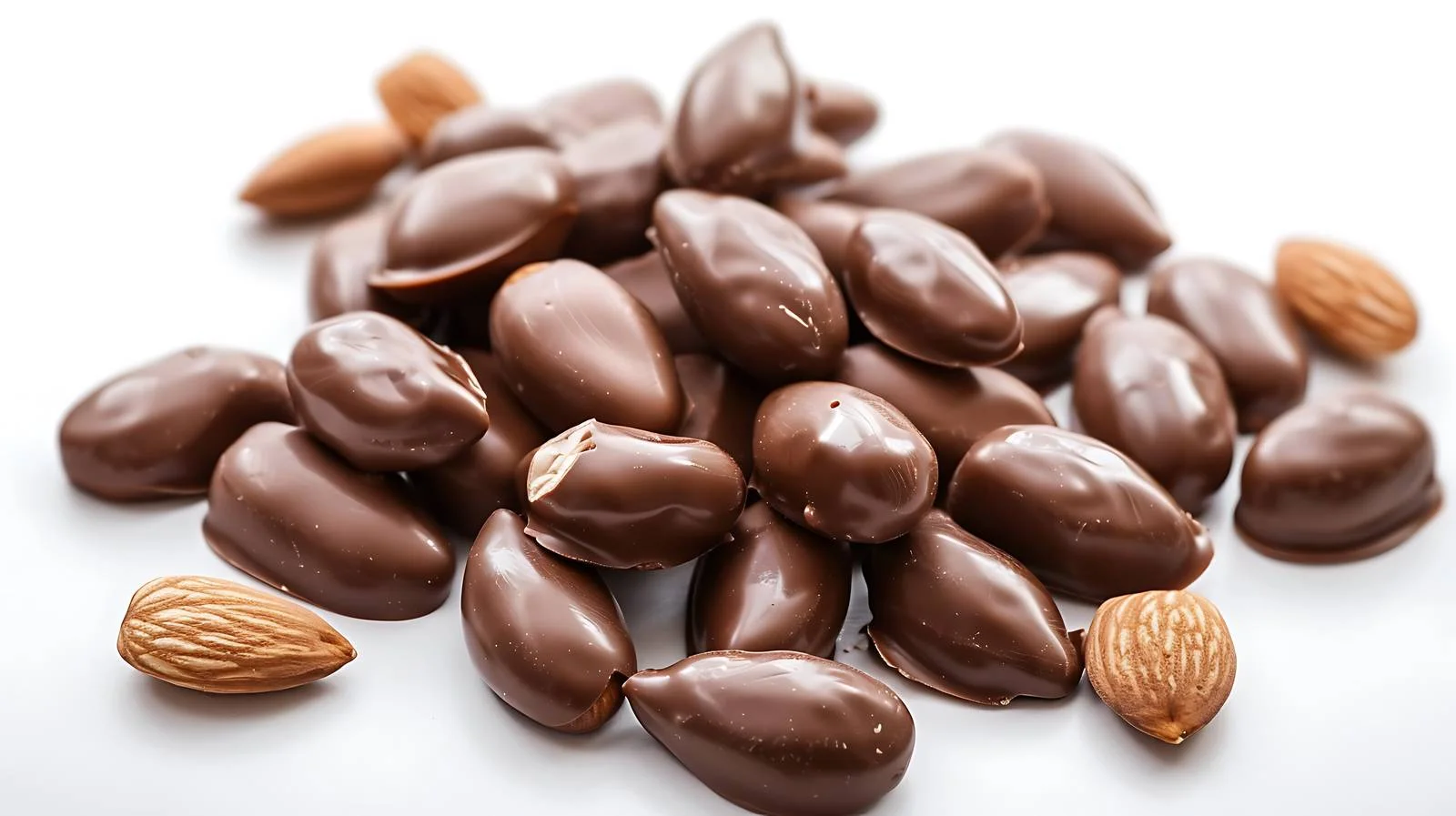 Exquisite Chocolate Covered Almond Nuts Pile — free download from Dotvec