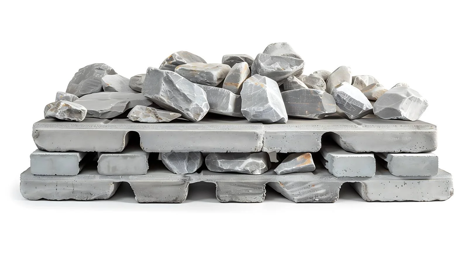 Stacked Concrete Tiles with Rocks — free download from Dotvec
