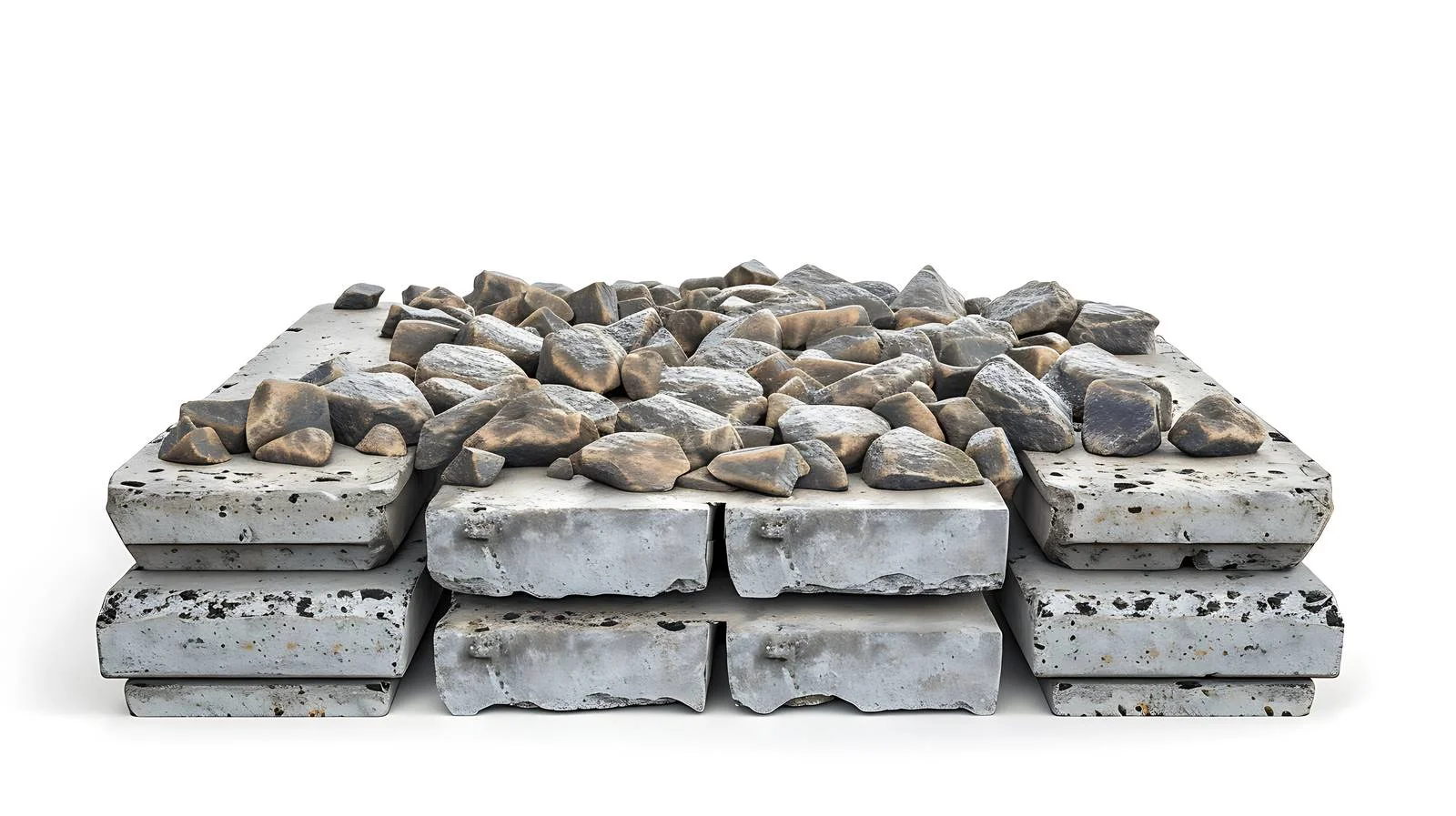 Concrete Tiles with Rock Pile — free download from Dotvec