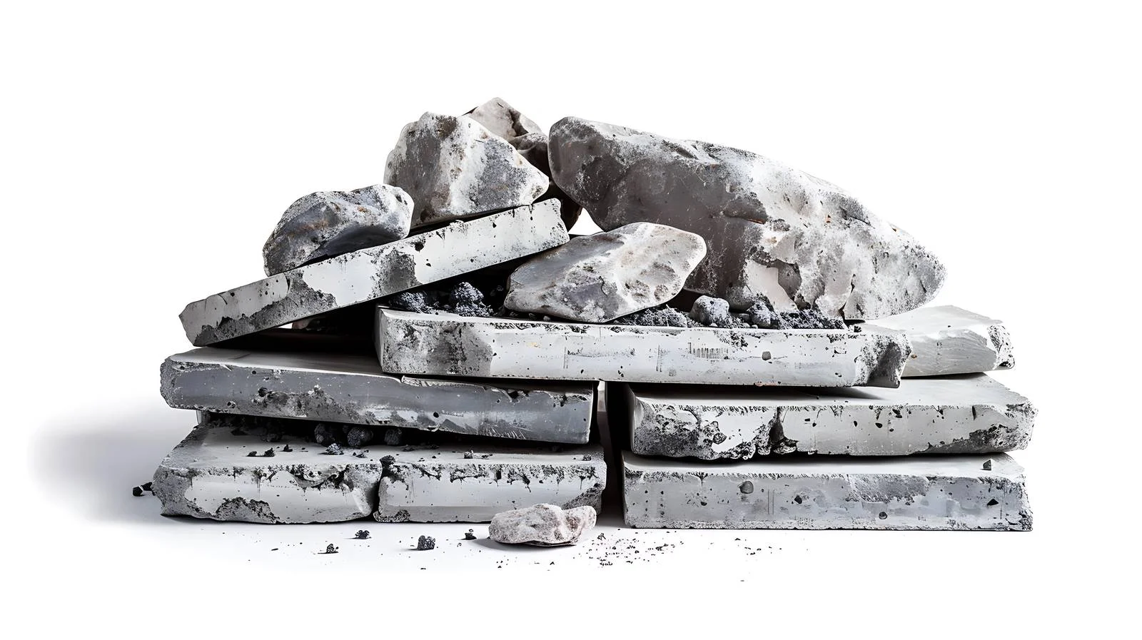 Stacked Concrete Tiles with Rocks — free download from Dotvec