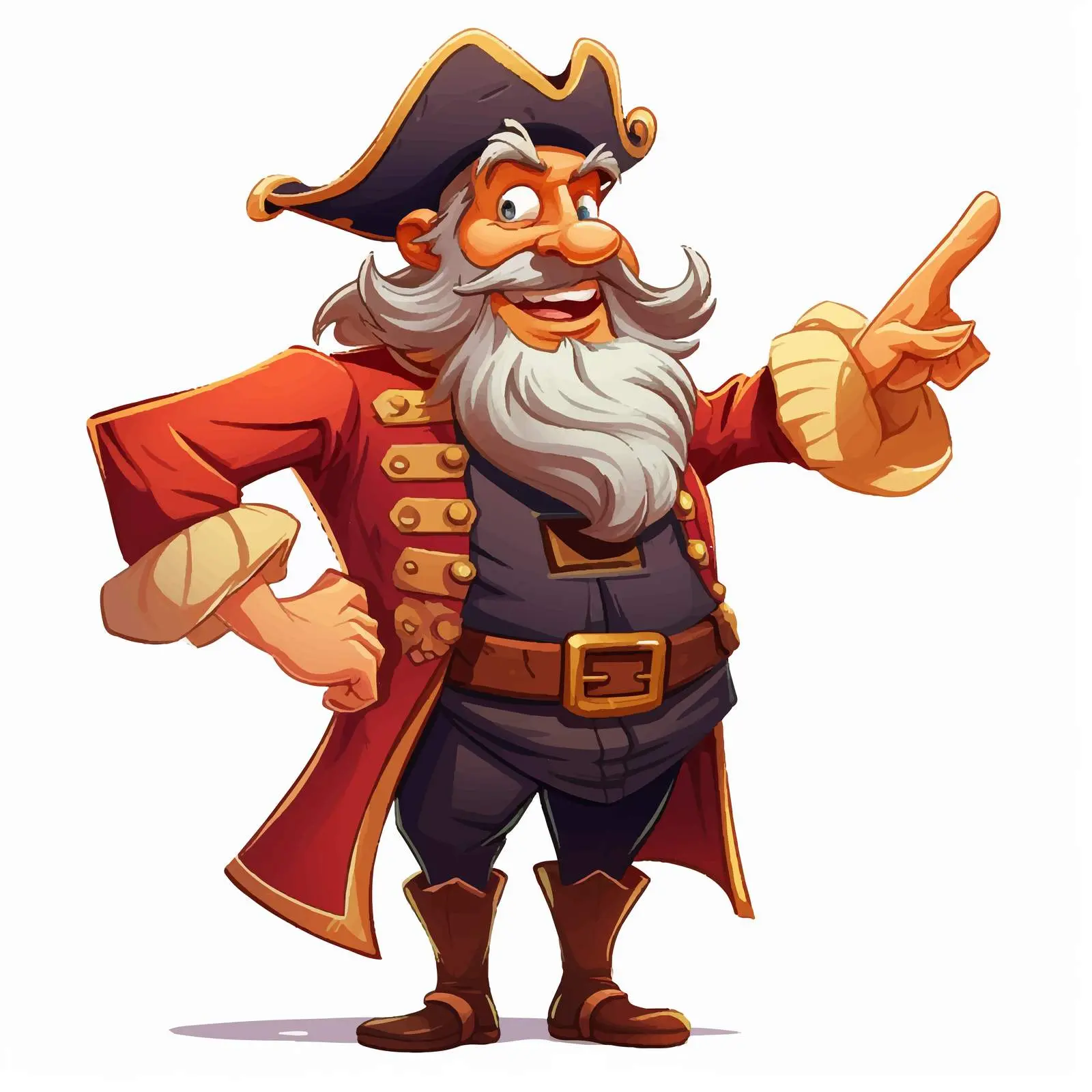 Pirate Cartoon Character with Yo-ho-ho Speech Bubble – free maritime image from Dotvec