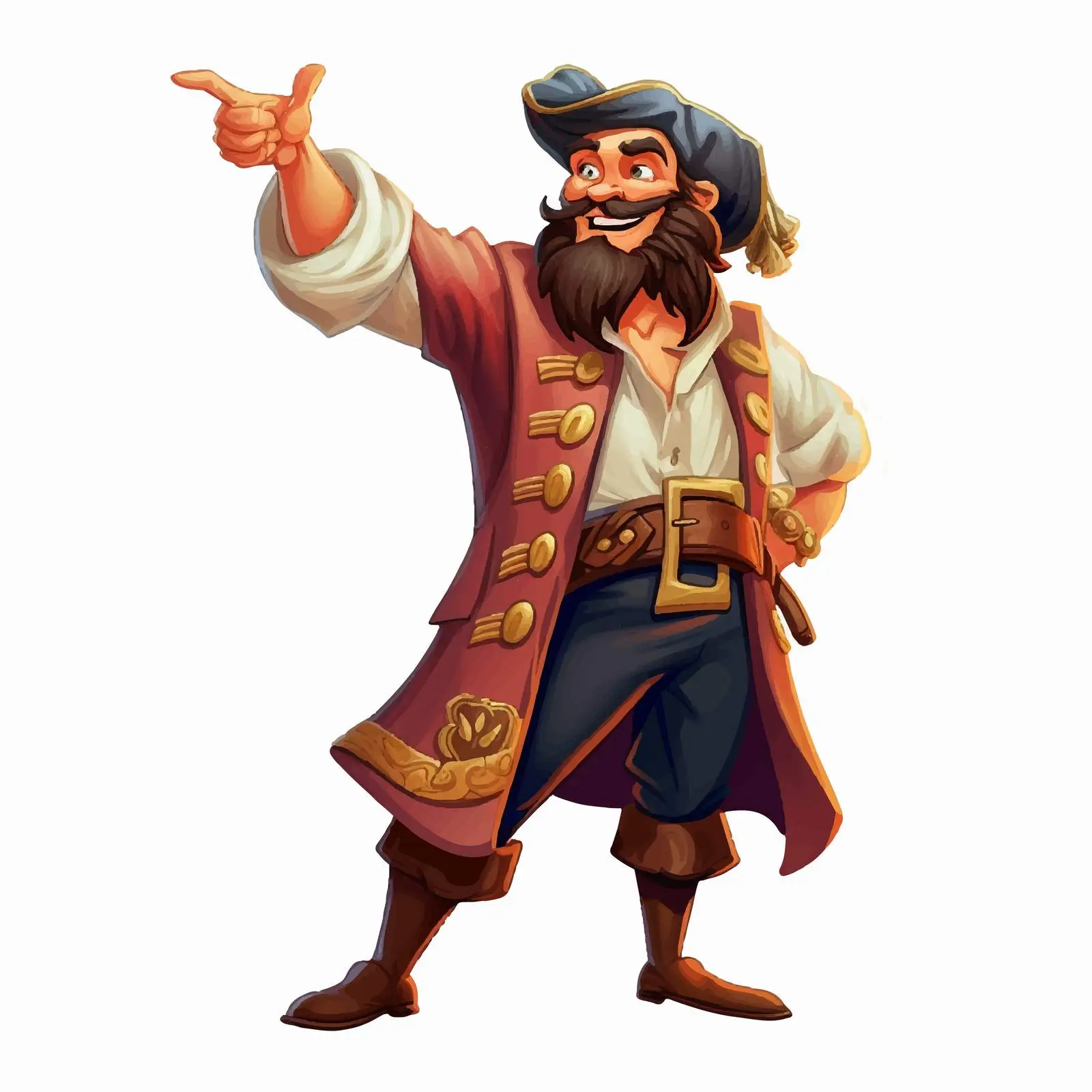 Cartoon Pirate Character with Yo-ho-ho Speech Bubble — free download from Dotvec