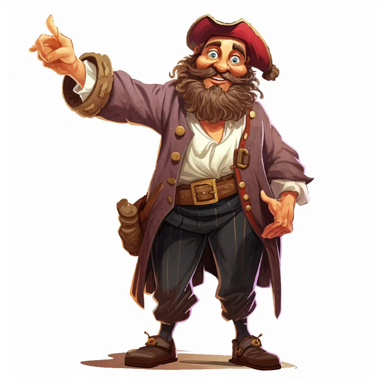 Cartoon Pirate Character with Yo-Ho-Ho Style — free download from Dotvec